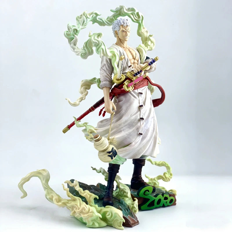 One Piece Nika Sanji Nika Zoro 28cm Anime Figure Two Headed Statue With Base PVC Collectible Model Toy Desktop Ornament Boy Gift