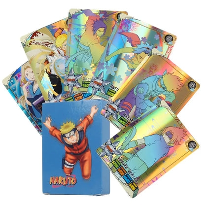 50Pcs Anime Naruto Collection Cards Naruto Uchiha Sasuke Hatake Kakashi Rare SR SSR UR Collection Cards Children Toy Gift