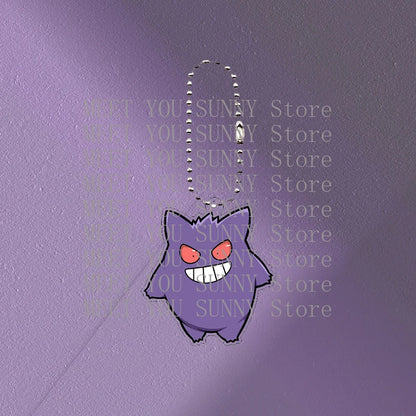 Anime Gengar Acrylic Keychain Pocket Monster Cartoon Kawaii Figure Creative Backpack Charm Pendant Toy Students Accessories Gift