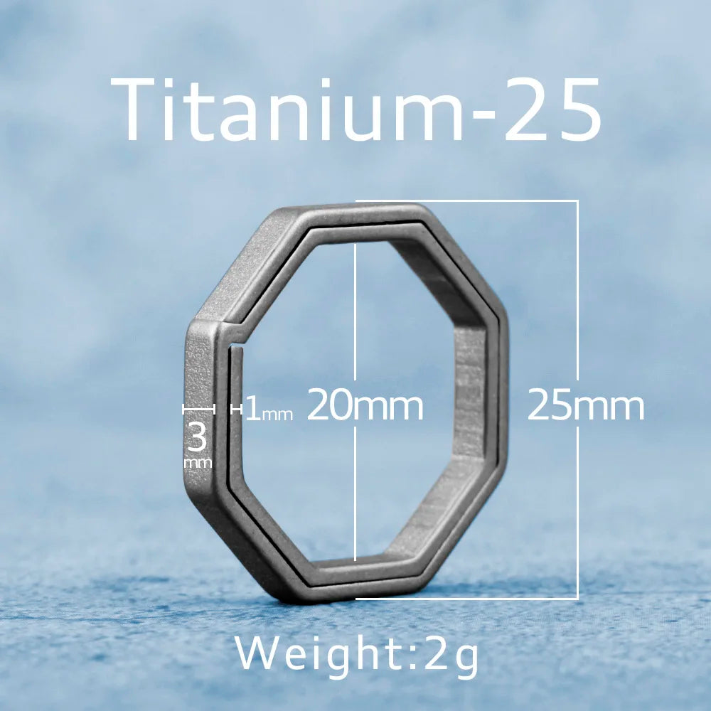 Real Titanium Alloy Key Rings Keychains Buckle Pendant Super Lightweight Man Car Keychain for Male Creativity Gift Wholesale