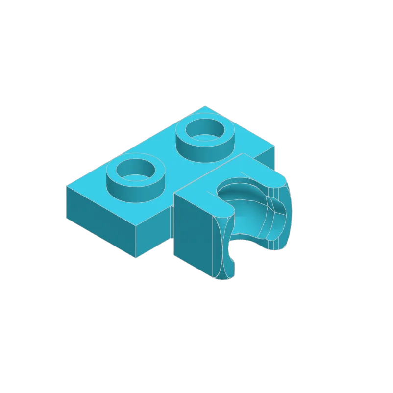10PCS 14704 1X2 with Tow Ball Socket on Side Block Moc Compatible with Brick DIY Children's Toy Assembly