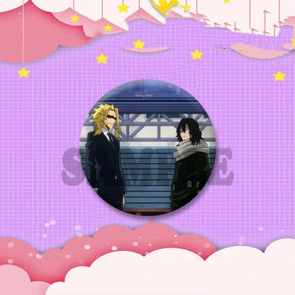 Game Anime Shota Aizawa Cosplay Badge Pin SPTE Plastic Snap-in Brooch