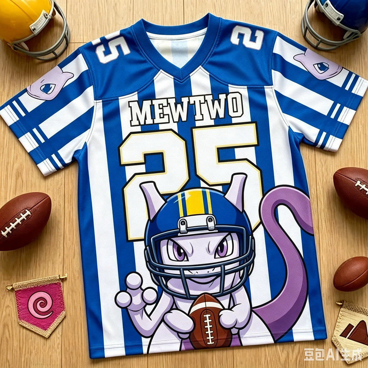 Pokemon Mewtwo Football Jersey