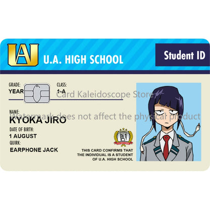 My Hero Academia Student ID Card Sticker