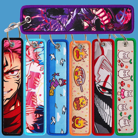 Anime Character Embroidery Keychain