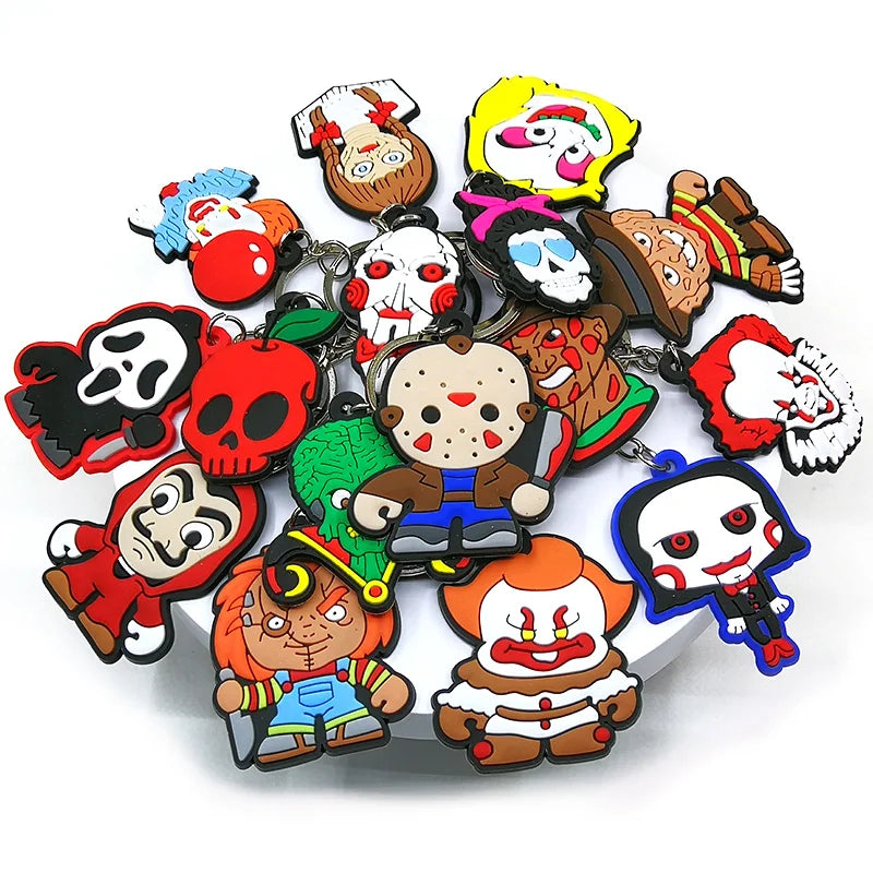 50PCS Keychains Terror Movie Character Keyring