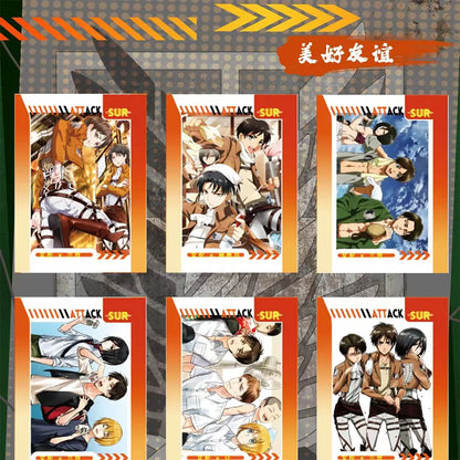 New YOUKA Attack on Titan Card Deluxe Edition Hot-blooded Battle Card Anime Character Collection Cards Toys Gifts