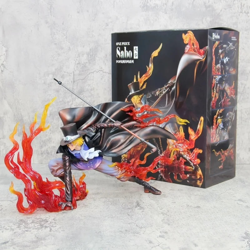 Anime One Piece Gk Figure Iu Resonance Fire Fist Sabo Revolutionary Army Pvc Action Figurine Decoration Model Statue Toys Gifts