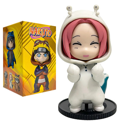 Hot Naruto Itachi Sasuke Kakashi Gaara Series 9PSC set Blind Box Trendy PVC Toy Figure Pendant Collection Birthday Present