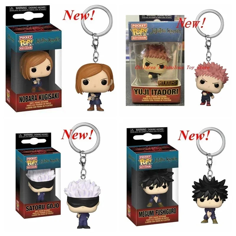 2026 FUNKO Pocket Keychain Jujutsu Kaisen Satoru Gojo Nobara Kugisaki Megumi Fushiguro Yuji Itadori Figure Collection Toys Gifts
