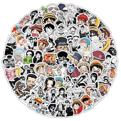 120pcs Cartoon One Piece Stickers Cute Luffy Nami DIY Notebook Decoration Stickers Hot-Blooded Anime Merchandise Graffiti Toys