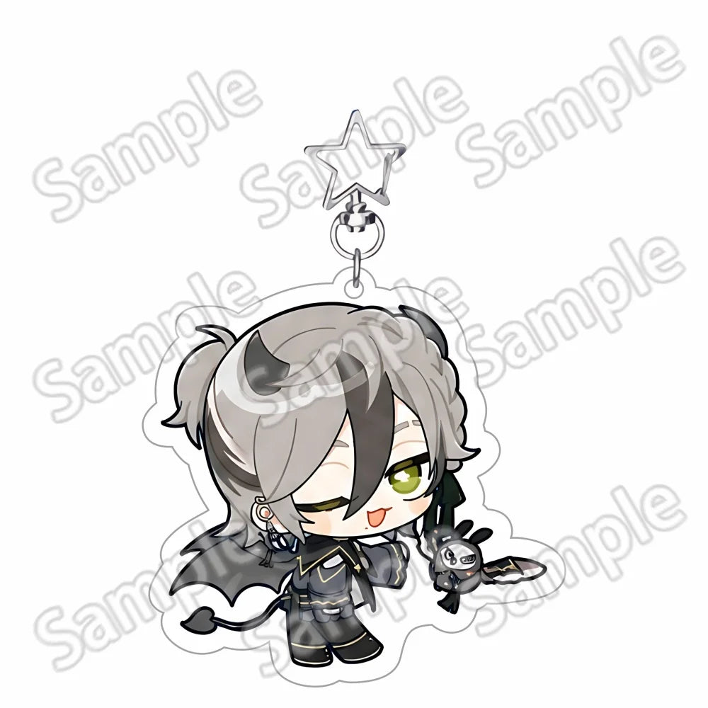 New Anime Game 6cm Nu: Carnival Keychain Stand Olivine Quincy Blade Acrylic Model Standing Sign Cake Topper Holder Desk Decor