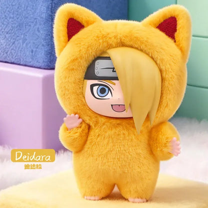 EAKi Naruto Kitten Land Series Plush Doll Blind Box V3 Cute Naruto Sasuke Anime Peripheral Figure Surprise Toys Collectible Gift