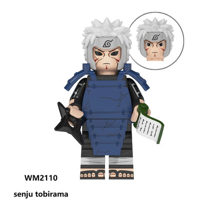 Naruto Sasuke Itachi Kakashi Jiraiya Tsunade Obito Indora Anime Uchiha Mini Blocks Figure WM6155 WM6154 WM6153 Collectible Man