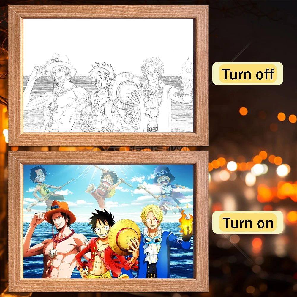 One Piece Luffy LED Frame