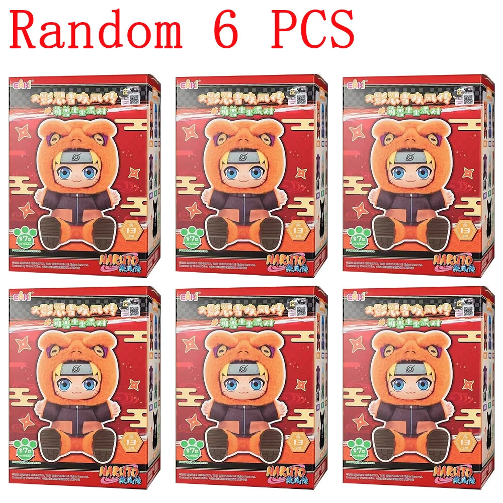 BANDAI Eaki Naruto Uzumaki Naruto Blind Box Shippuden Beast Party Series Jiraiya Plush Doll Anime Characters Are Cute Toys Gifts