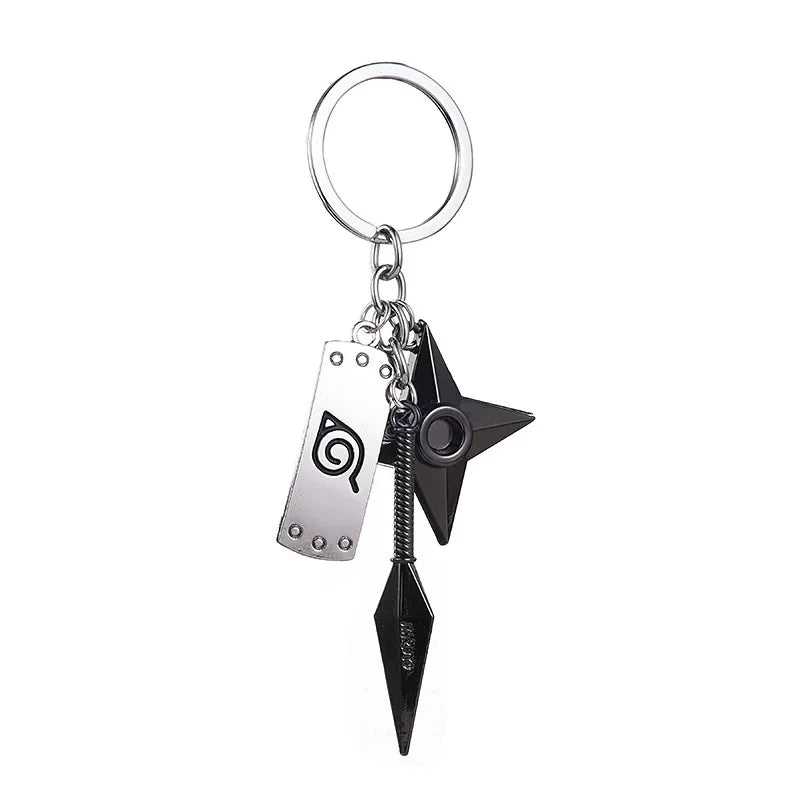 Hot Anime Konoha Necklace Akatsuki Red Cloud Pendant Uzumaki Anime Accessories Keychain Cosplay Akatsuki Itachi Cartoon Jewelry