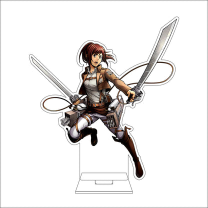 16CM Anime Attack on Titan Cosplay Acrylic Figure Stand Plate Ymir Sasha Braus Conny Springe Ornaments Gifts
