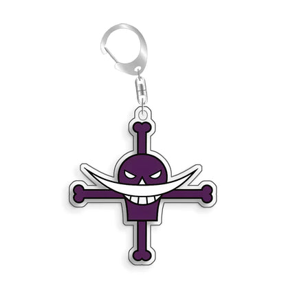 Keychain OP OPTCG Card Straw Hat Piates Brook Backpack Pendant Anime Game Fans Gift Recycled Acrylic Decoration Rare Card Toy5cm