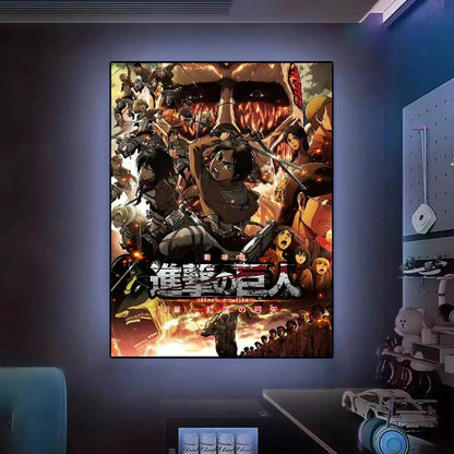 Wall Art Print Poster Japanese Art Exhibition Decorative Painting Modern Home Decor Gift Unframed Pop Anime Attack On Titan