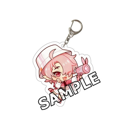 6CM Anime Game Nu: Carnival Keychain Stand Olivine Quincy Blade Cosplay Acrylic Model Standing Sign Cake Topper Holder Desk Deco