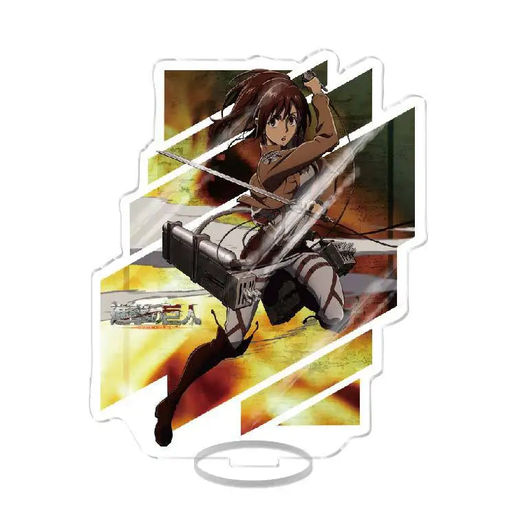 Attack On Titan Armin Arlert Eren Yeager Mikasa Anime Acrylic Figure Display Stand Model Plate Keychain Friends Girl Gift School