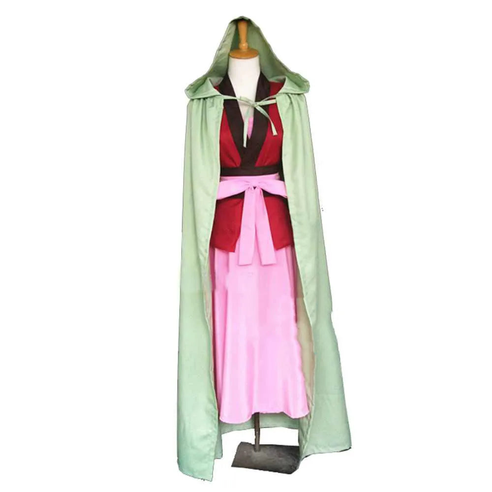 Akatsuki no Yona Princess Cosplay Costume With Cloak Women Halloween Anime Outfits