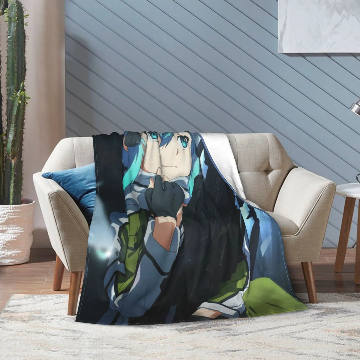 Sword Art Online Kirito Asuna Throw Blanket