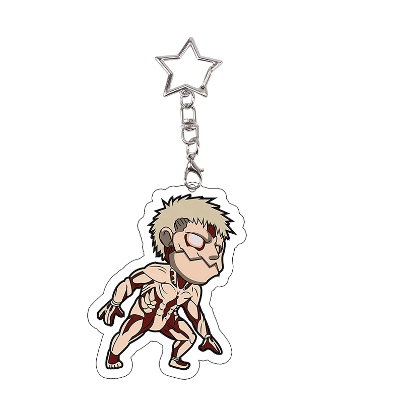 26pcs Attack on Titan Acrylic Keychain Mikasa Annie Levi Chibi Keyring Key Accessories Pendant Collect Reiner Birthday Gift