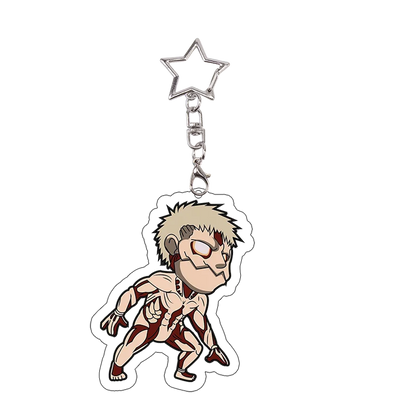 26pcs Attack on Titan Acrylic Keychain Mikasa Annie Levi Chibi Keyring Key Accessories Pendant Collect Reiner Birthday Gift
