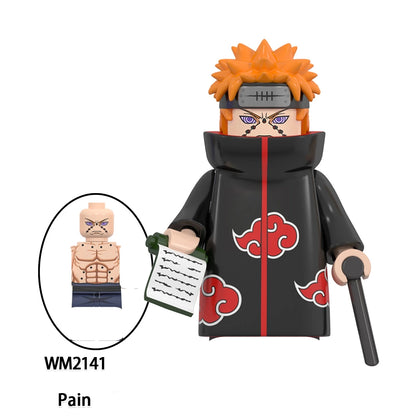 Anime Naruto Sasuke Uchiha Itachi Kakashi Jiraiya Tsunade Obito Indora Mini Blocks Figure WM6155 WM6154 WM6153 Collectible
