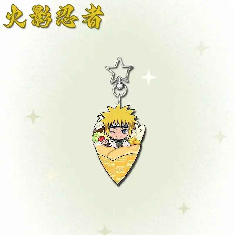 Anime Peripherals Sasuke Uchiha Figure Acrylic Pendant Minato Namikaze Figurine Acrylic Keychain Naruto Uzumaki Decoration Toys