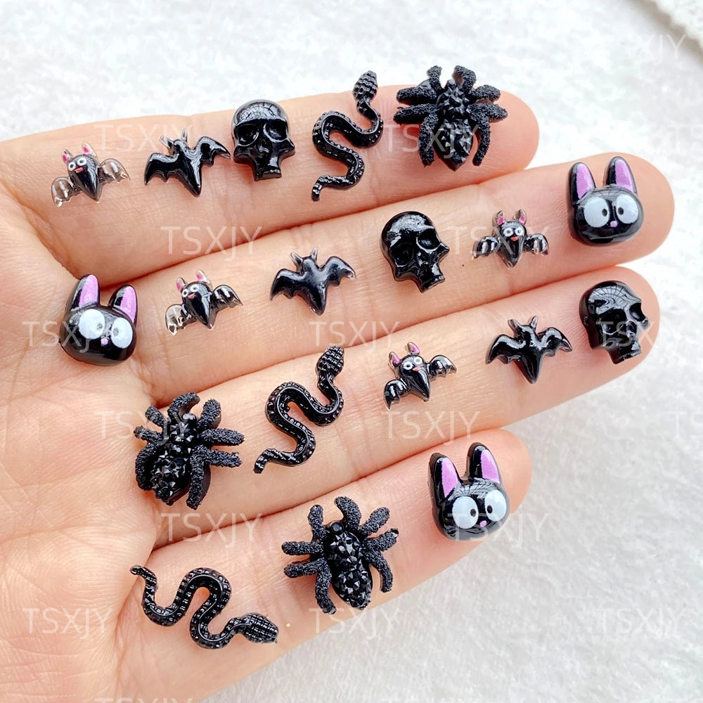 Halloween Skull Nail Charms