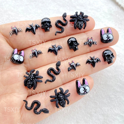 Halloween Skull Nail Charms