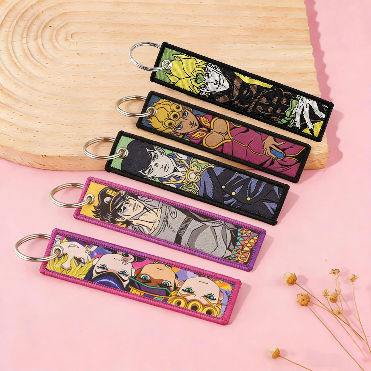 Anime Cartoon Embroidered Keychain