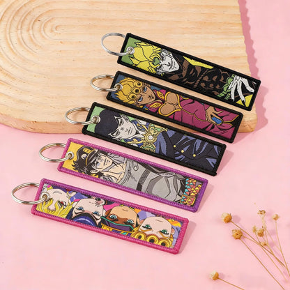 Anime Cartoon Embroidered Keychain