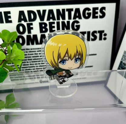 Anime Cartoons Acrylic Standee for Attack On Titan Levi Ackerman Eren Yeager  15Cm Acrylic Standee Desktop Decoration Creative