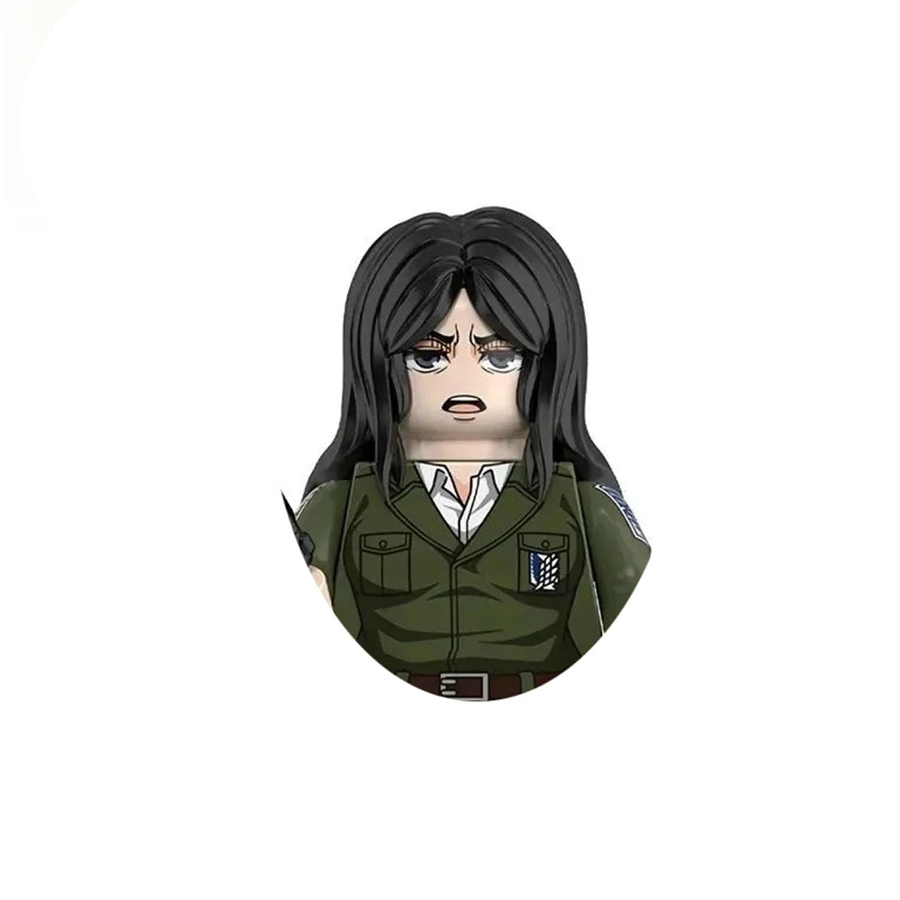 Attack on Titan Building Blocks Mini figures Eren Levi Mikasa Armin Erwin Hange Anime Action Figures Bricks Toys for Kids Gift