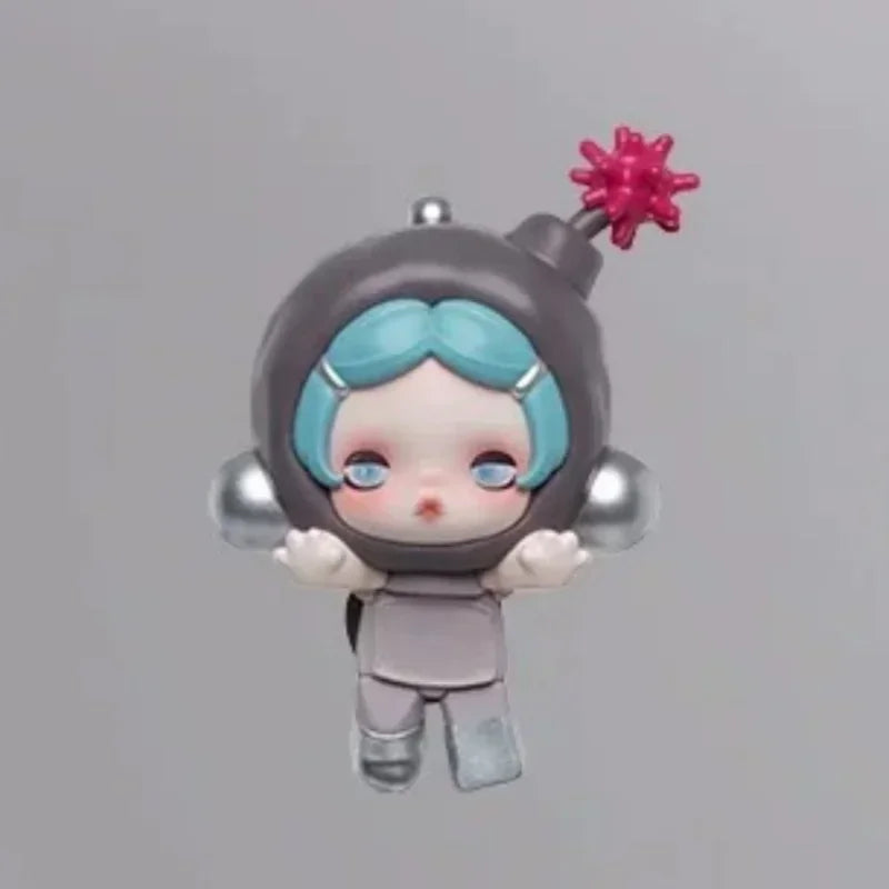 POP MART POP ATTACH SKULLPANDA Off Mode Series Mini Doll Mystery Box Genuine Blind Box Guess Toys Bag Ornament Figurines Home
