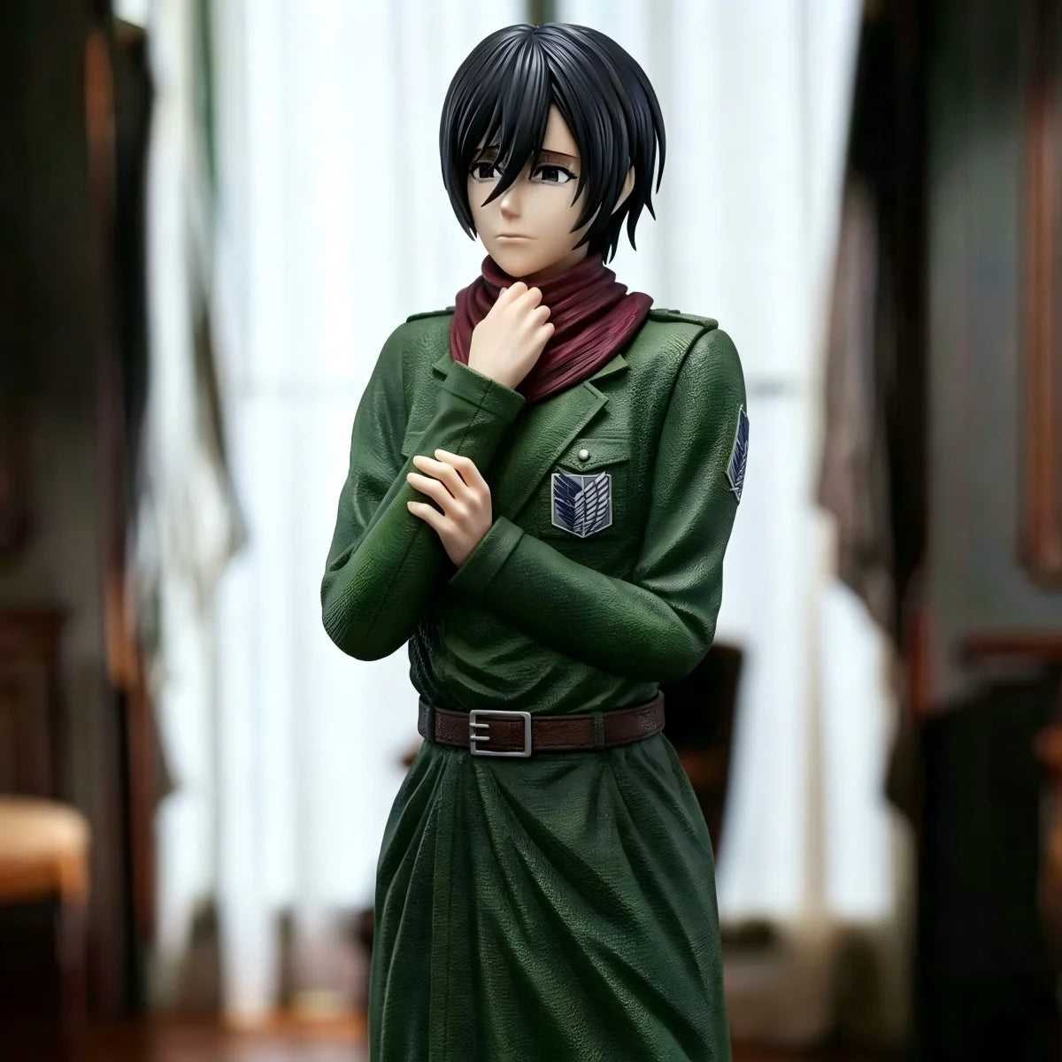 Attack On Titan Hate You Ver. Mikasa Ackerman Articulated PVC Anime Figure Statue 29CM / 11.42Inch Collectible Model Toy Gift