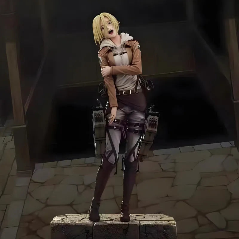 New 28cm Attack On Titan Anime Figures Annie Leonhart Figures Pvc Statue Collection Model Room Decoration Birthday Gift Toys