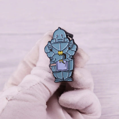 Fullmetal Alchemist Alphonse Elric Enamel Pin – Cat Armor Badge