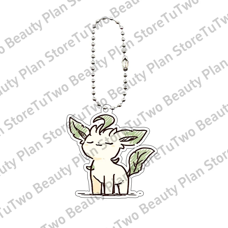 Creative Anime Pocket Monster Gengar Charizard Umbreon Cartoon Acrylic Keychain Decoration 5cm Keyring Charm Birthday Gifts Toys