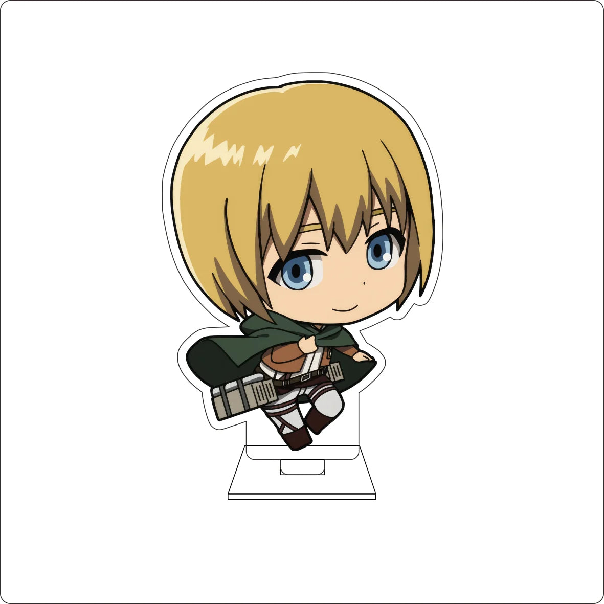 10CM Anime Attack on Titan Cosplay Cute Acrylic Figure Stand Plate Armin Arlert Mikasa·Ackerman Eren Jaeger Ornaments Gifts