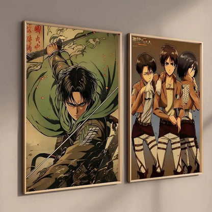 Wall Art Print Poster Japanese Art Exhibition Decorative Painting Modern Home Decor Gift Unframed Pop Anime Attack On Titan
