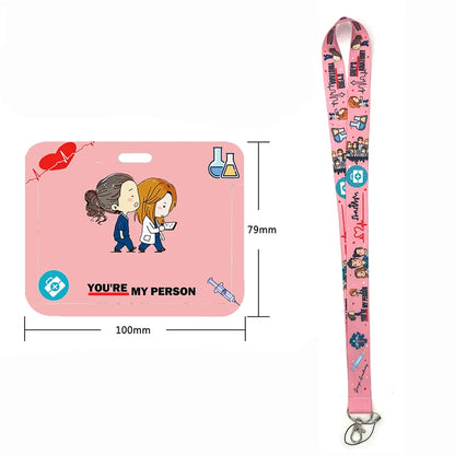 100 Styles Anatomy Credential Holder Keychains Neck Lanyard Pass Card Anime Credit Card Holder Keychain Straps Wholesale