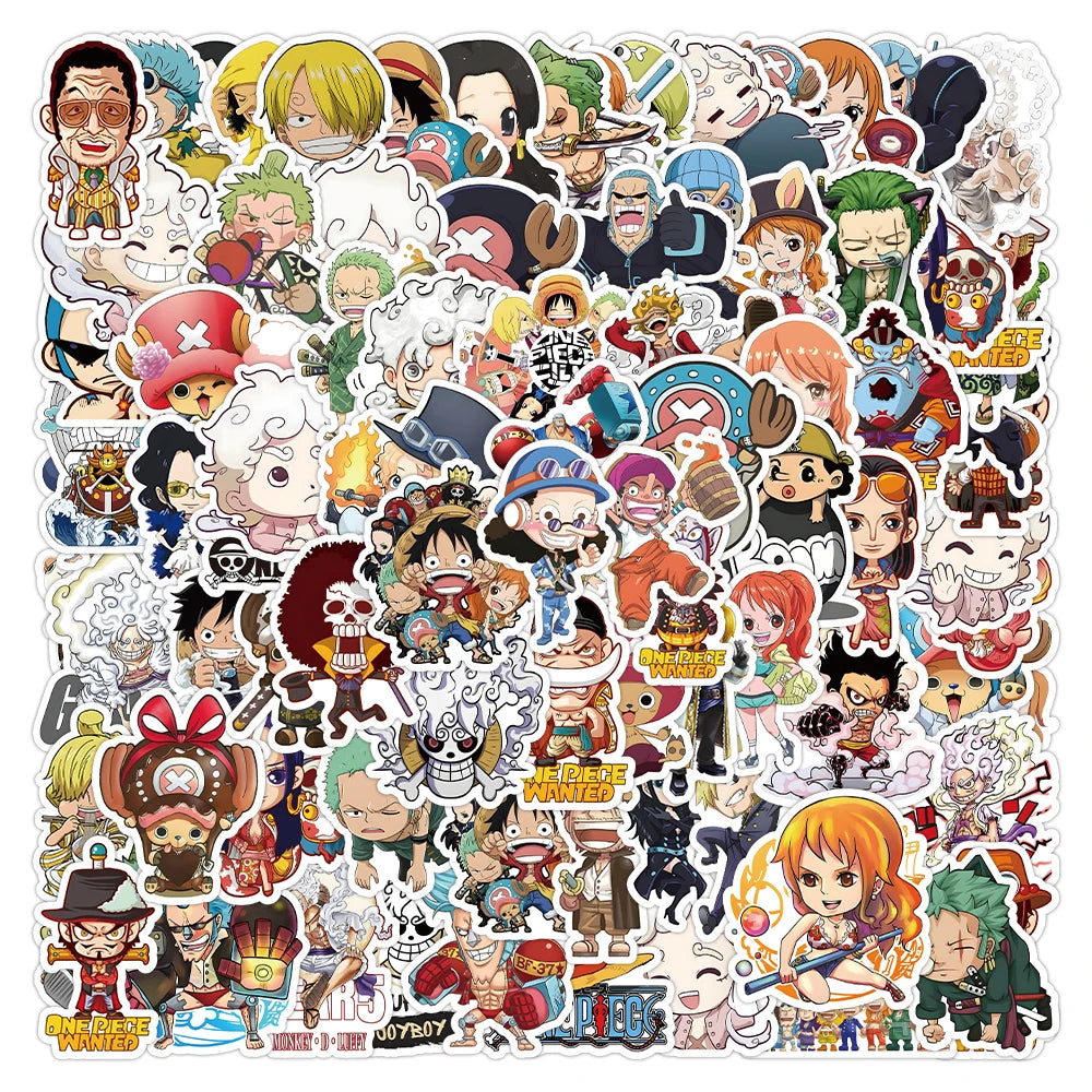50/100pcs Cartoon Mix Anime Stickers Attack On Titan Jujutsu Kaisen Decals Skateboard Laptop Car Motorcycle Waterproof Sticker