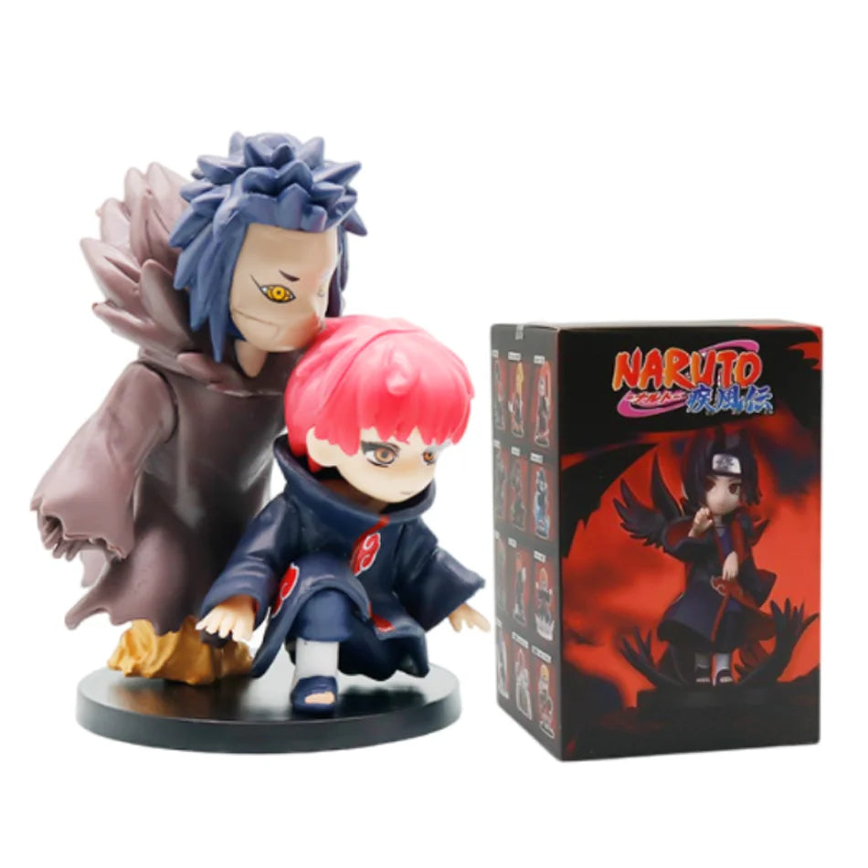 1-12pcs Naruto Blind Box Figure Toys Shippuden Akatsuki Arc Series Trendy Mystery Box PVC Model Surprise Christmas Toys Gift