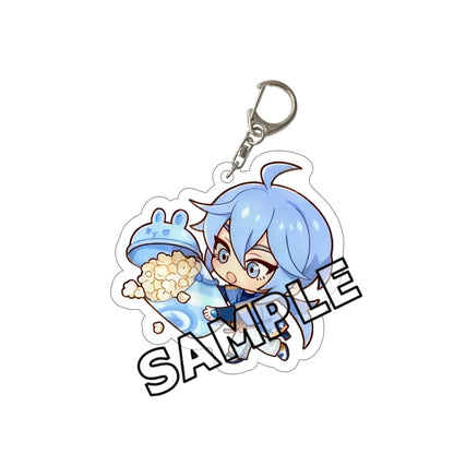 6CM Anime Game Nu: Carnival Keychain Stand Olivine Quincy Blade Cosplay Acrylic Model Standing Sign Cake Topper Holder Desk Deco