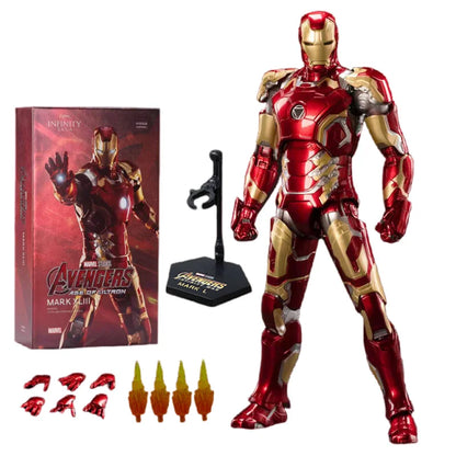 ZD Toys Marvel Studios Iron Man MK3 Action Figure MK35 MK24 MK40 MK38 Tony Stark Ironman Figure Action Collect Toy Gift